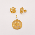 Ensemble Pendentif et boucles d'oreilles en or 18 carats - 3,16G