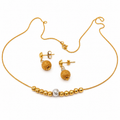 Ensemble Collier et boucles d'oreilles en or 18 carats - 5,52g